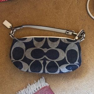 coach mini bag, small denim coach purse